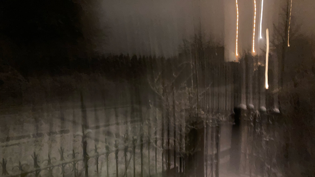 Abendlicher Schneefall